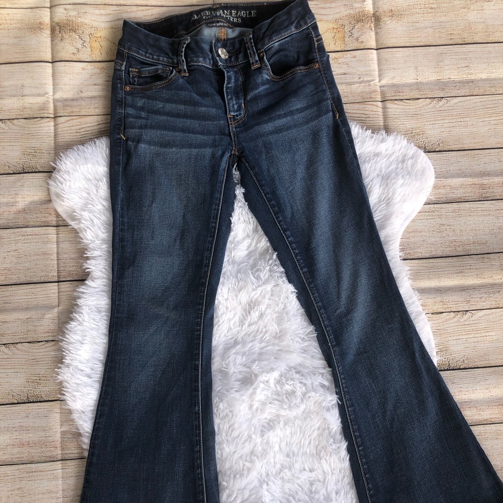 American Eagle Boho Flare Jeans 0 short